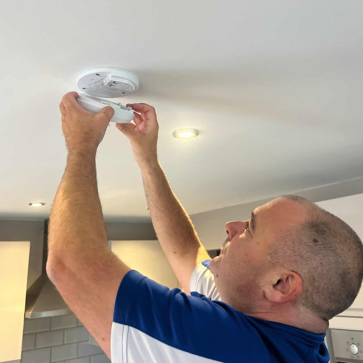 Different types of smoke and heat alarms installed in Crawley